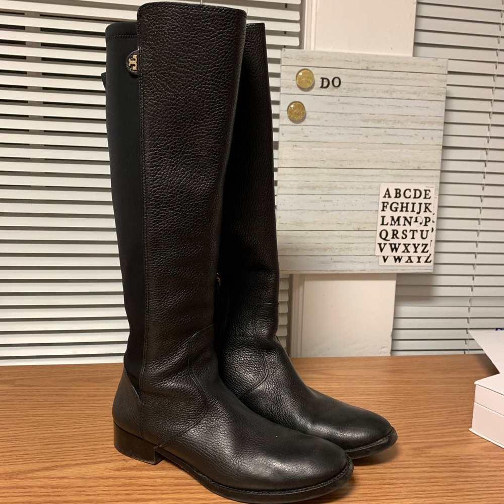 Tory Burch To the Knee Riding Leather Boots